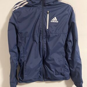 adidas woman Navy Athletic Jacket with White Logo